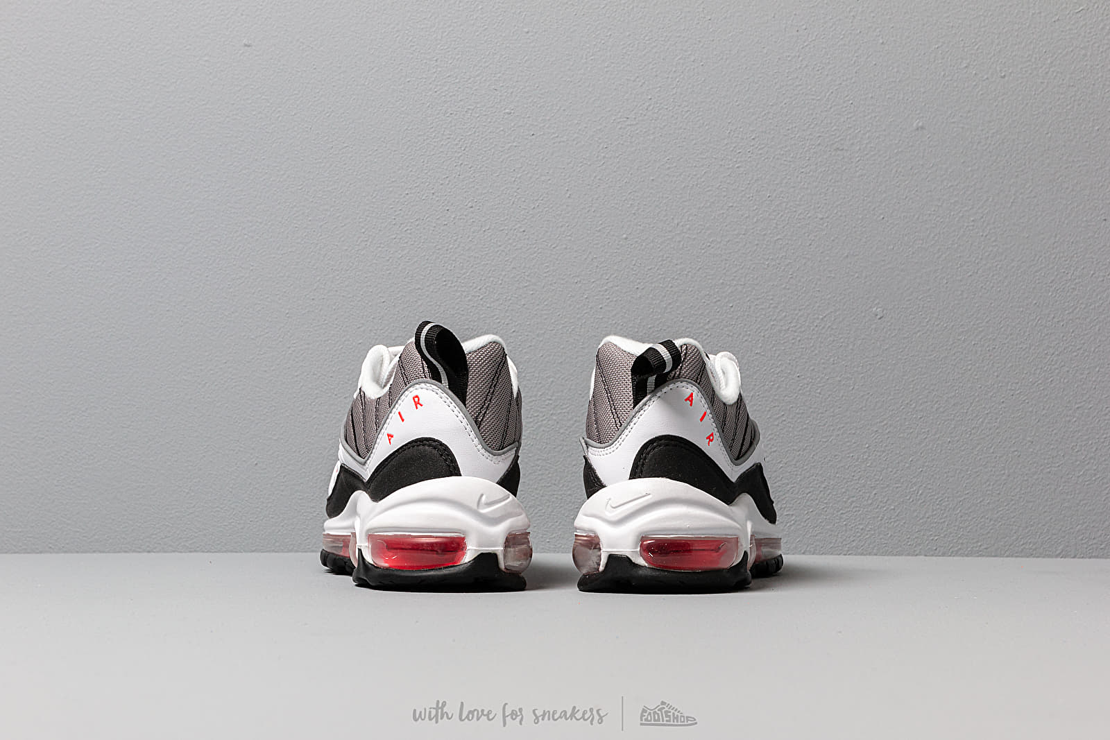 Air max 98 white top red dust