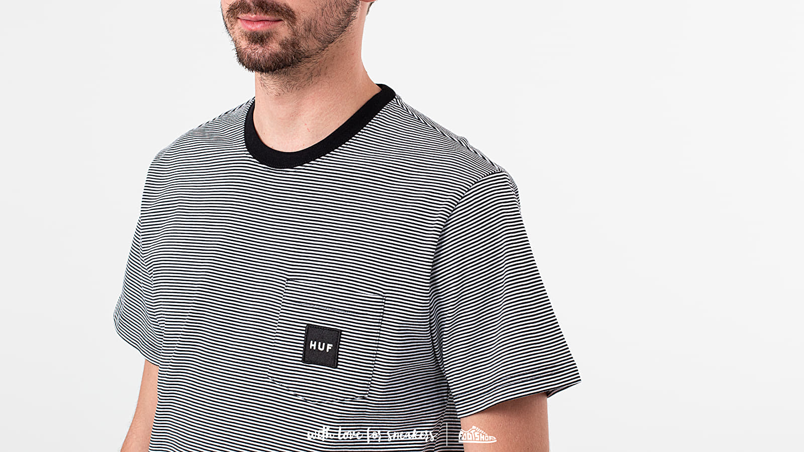 T-shirts Huf Carson Stripe Tee Black