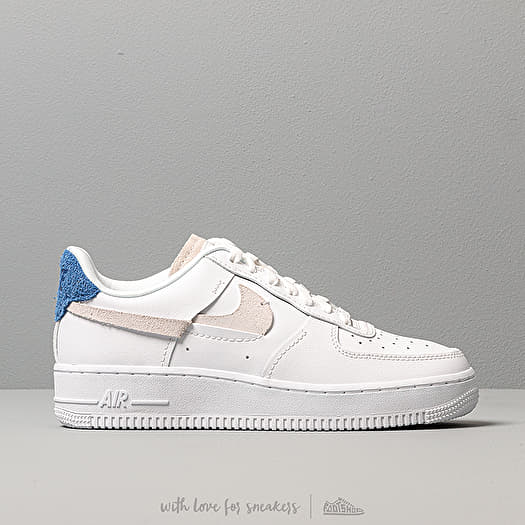 Nike air force 1 07 trainers white platinum tint game royal red cheap