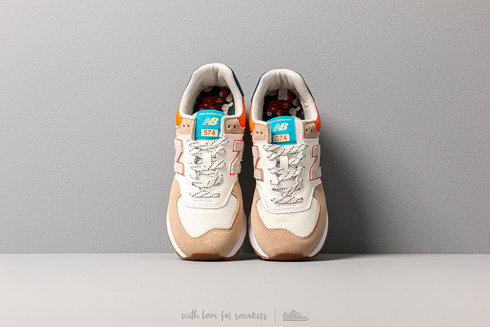 New balance 574 bleu orange clearance