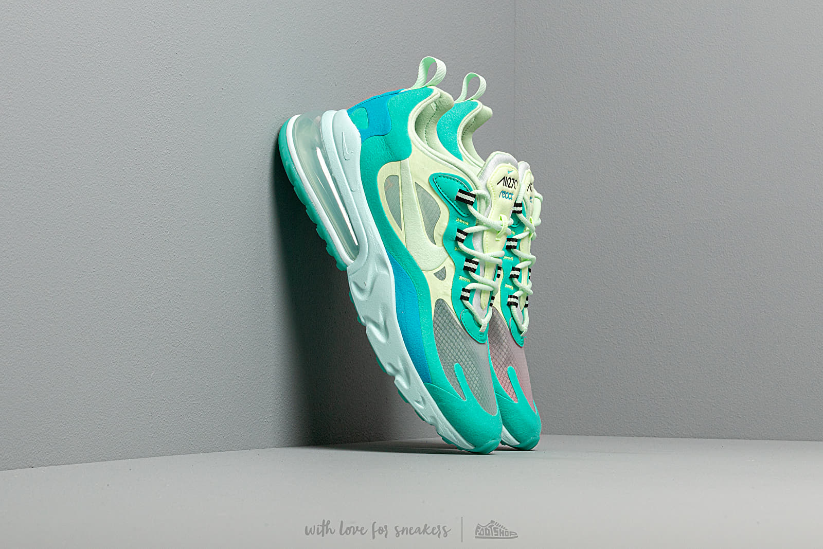 Men s shoes Nike Air Max 270 React Hyper Jade Frosted Spruce Barely Volt Footshop