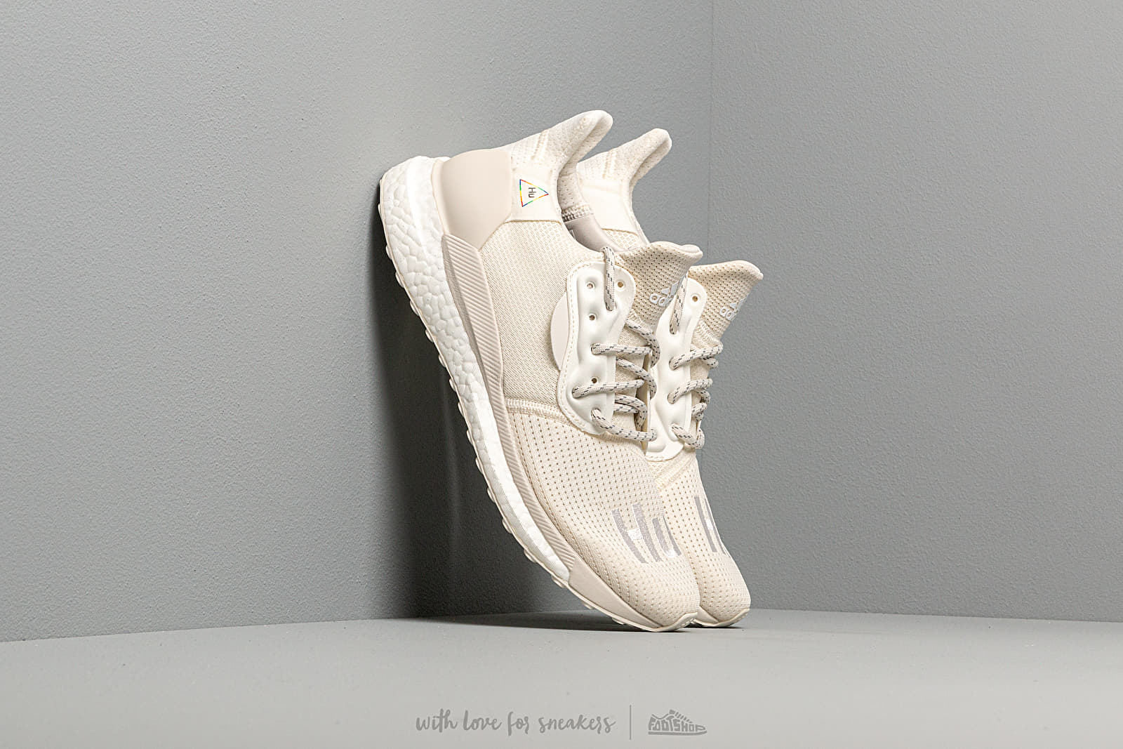 Men's shoes adidas x Pharrell Williams HU Glide Pride Cream White/ Raw White/ Off White