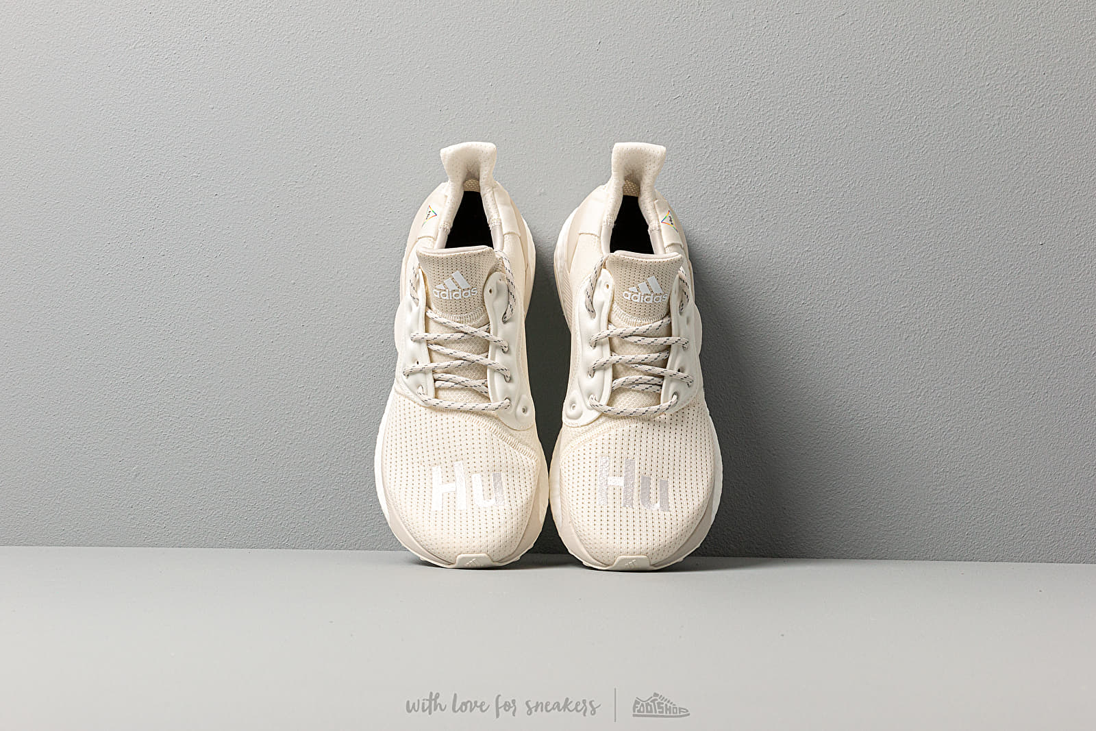 Men's shoes adidas x Pharrell Williams HU Glide Pride Cream White/ Raw White/ Off White