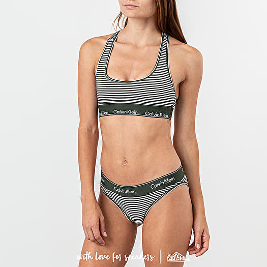 Green and white calvin klein bra sales