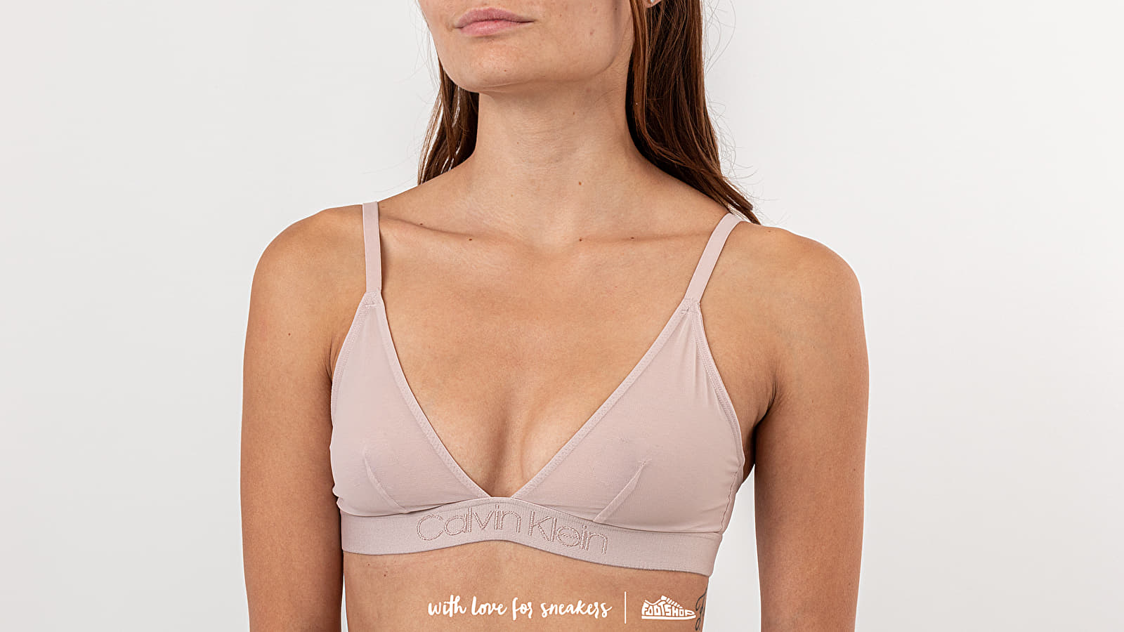 Calvin klein hot sale pink triangle bralette