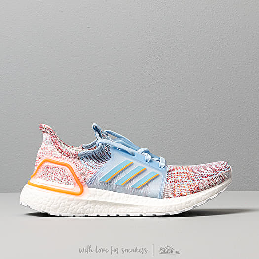 Women's shoes adidas UltraBOOST 19 W Glow Blue/ Hi-Res Coral/ Active Maroon  (G27483) | Footshop