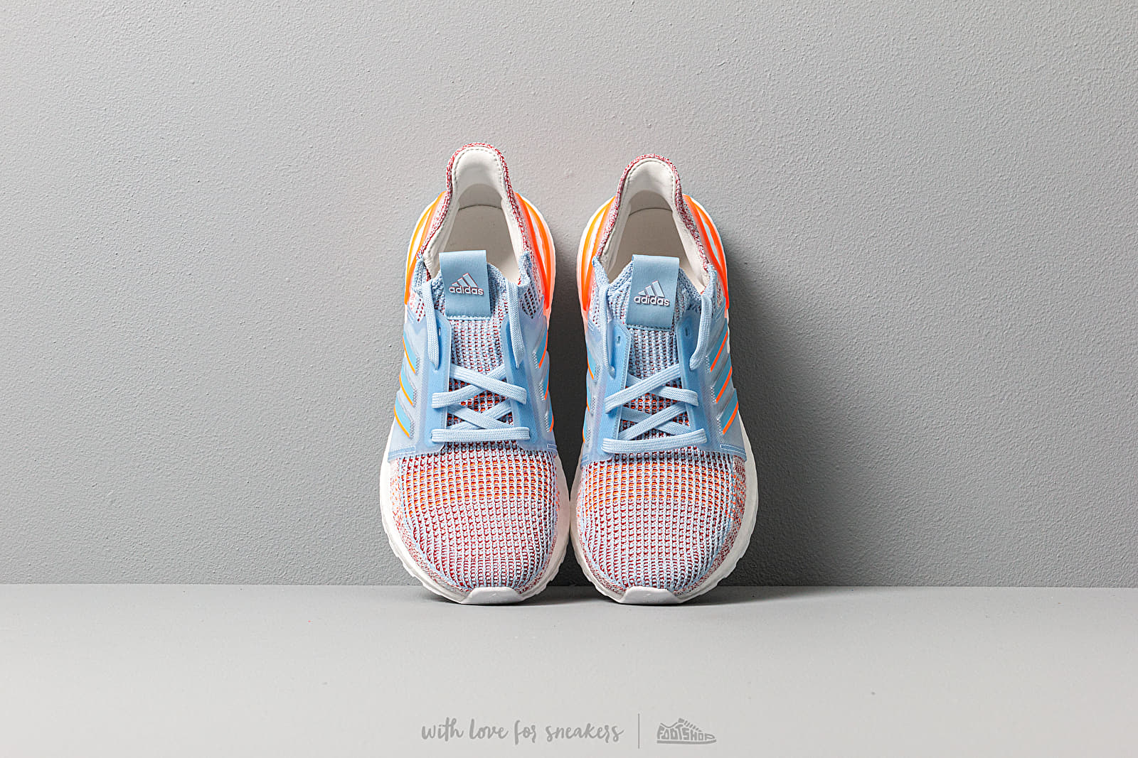 Ultraboost 19 glow blue  hi-res coral  active maroon new arrivals