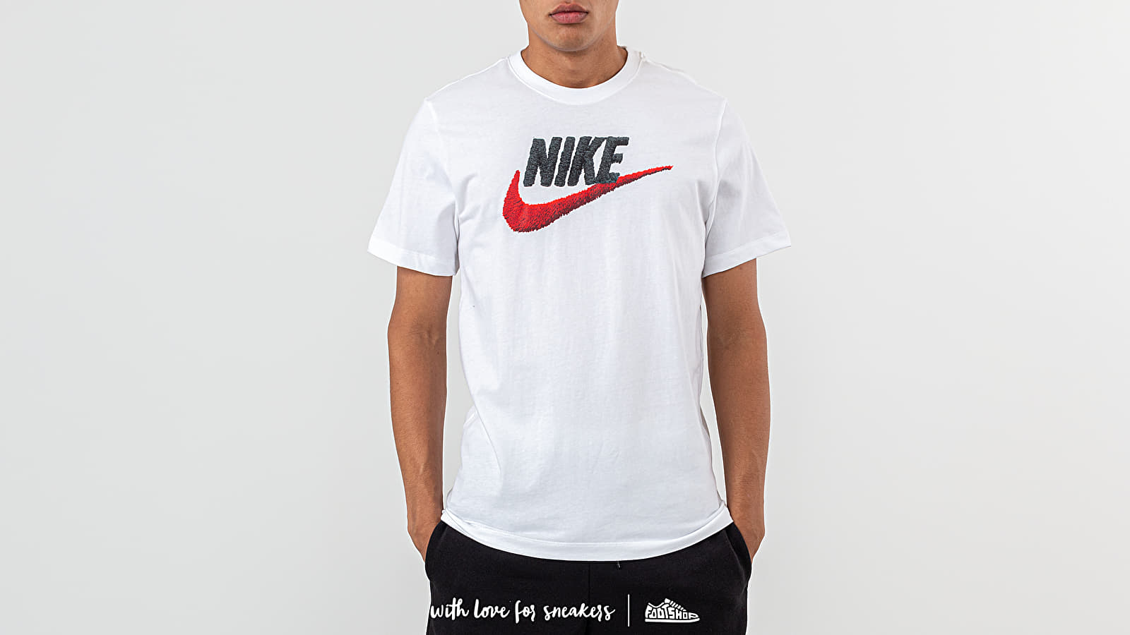 Red white and black nike shirt store