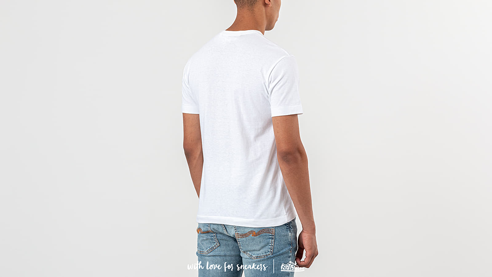 T-Shirts Comme des Garçons PLAY Half Heart Tee White