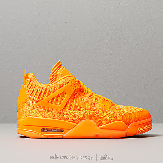 Air jordan 4 retro flyknit orange hot sale
