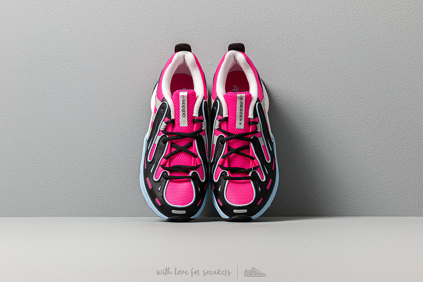 Adidas originals eqt gazelle trainers in navy and pink top