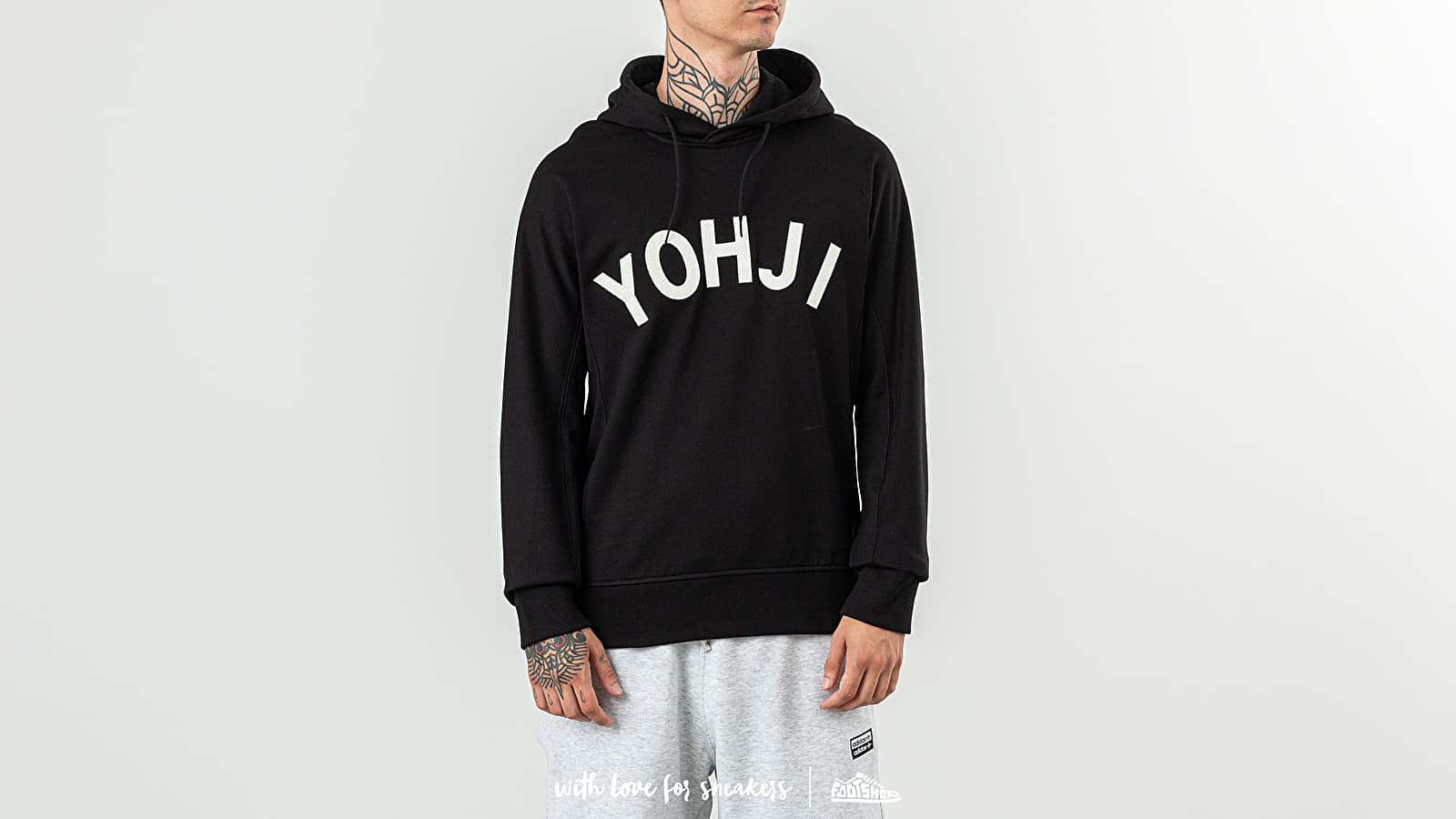 Sweatjacken und Sweatshirts Y-3 Yohji Letters Hoodie Black/ Off White