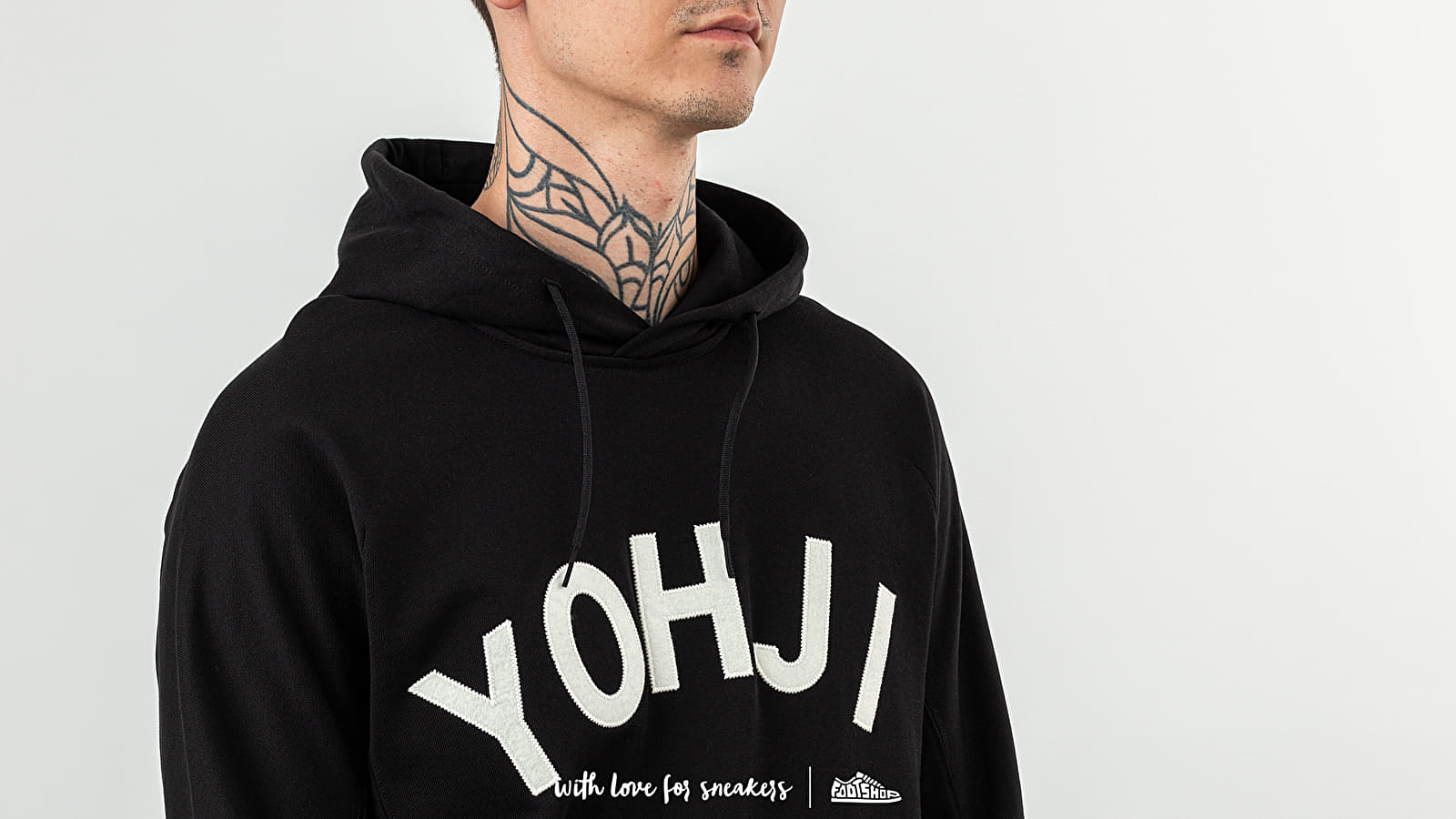 Sweatshirts Y 3 Yohji Letters Hoodie Black Off White Footshop