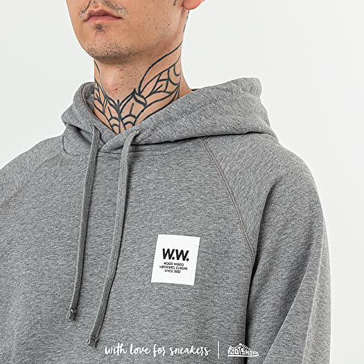Hoodies and sweatshirts WOOD WOOD Fred Hoodie Grey Melange Footshop