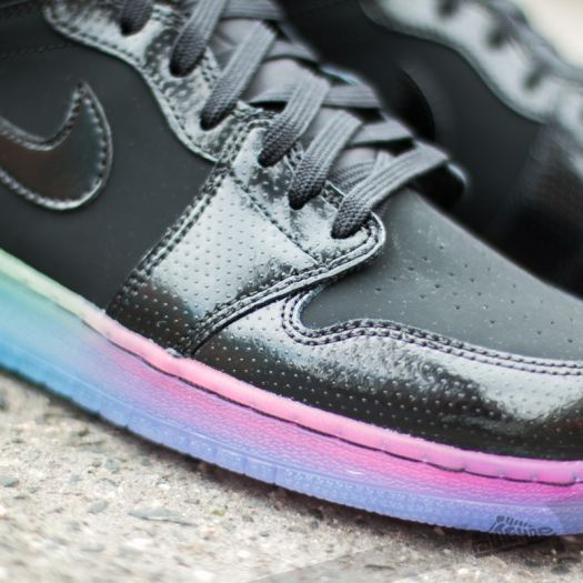 Black rainbow jordans clearance