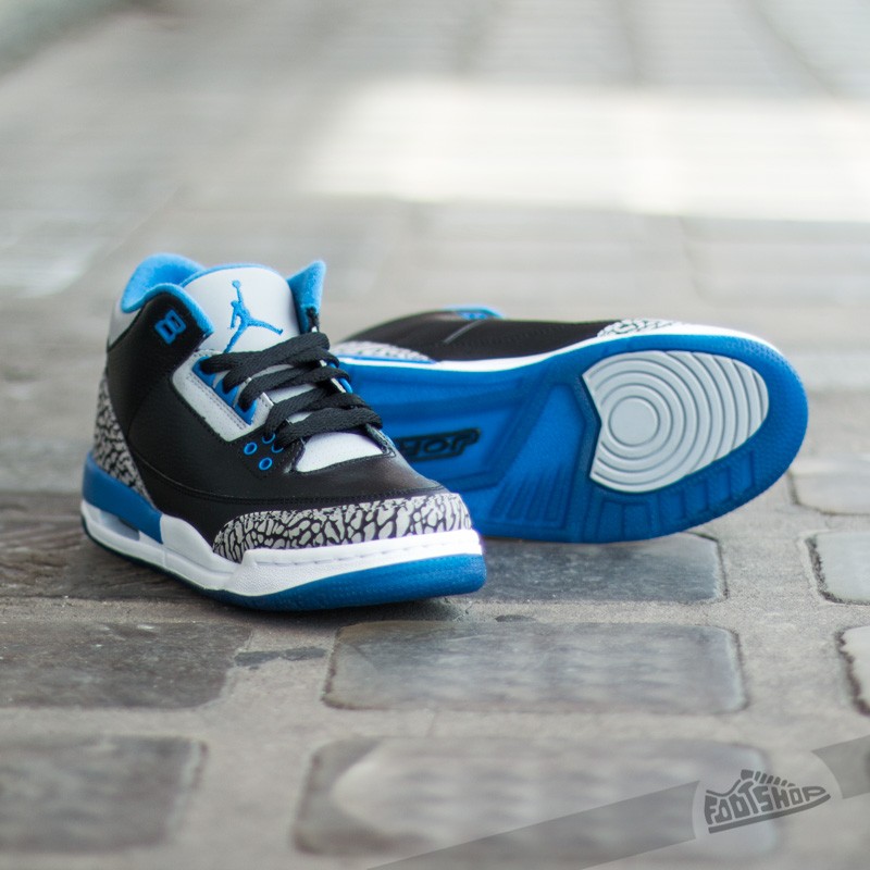 Zapatillas mujer Air Jordan 3 Retro (BG) Black/ Sport Blue-Wolf Grey