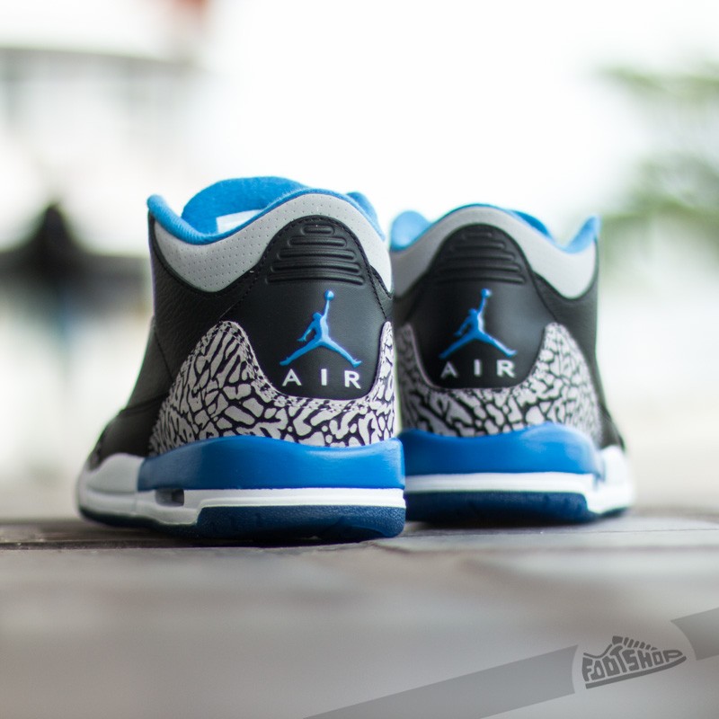 Zapatillas mujer Air Jordan 3 Retro (BG) Black/ Sport Blue-Wolf Grey