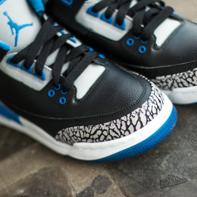 Zapatillas mujer Air Jordan 3 Retro (BG) Black/ Sport Blue-Wolf Grey