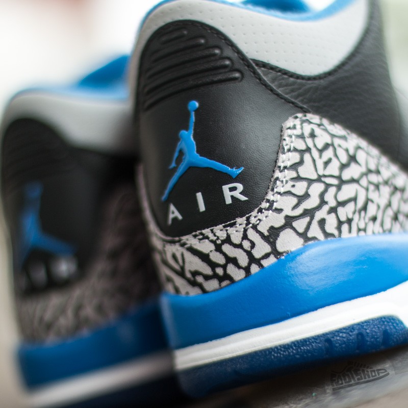 Zapatillas mujer Air Jordan 3 Retro (BG) Black/ Sport Blue-Wolf Grey