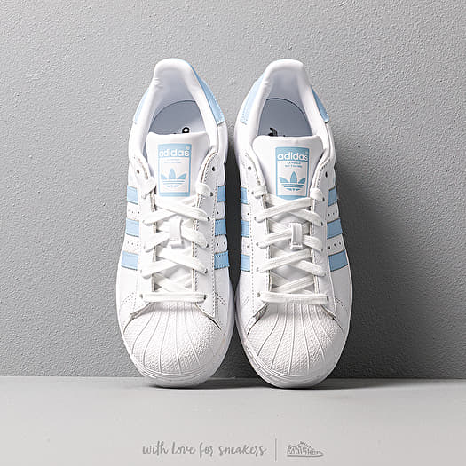 Adidas superstar light blue stripes clearance