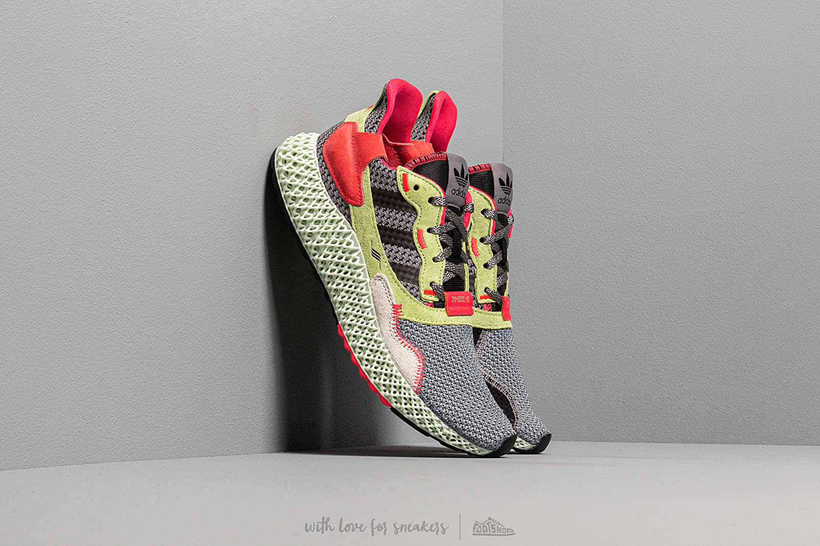 Men s shoes adidas ZX 4000 4D Grey Three Core Black Hi Res Yellow Footshop