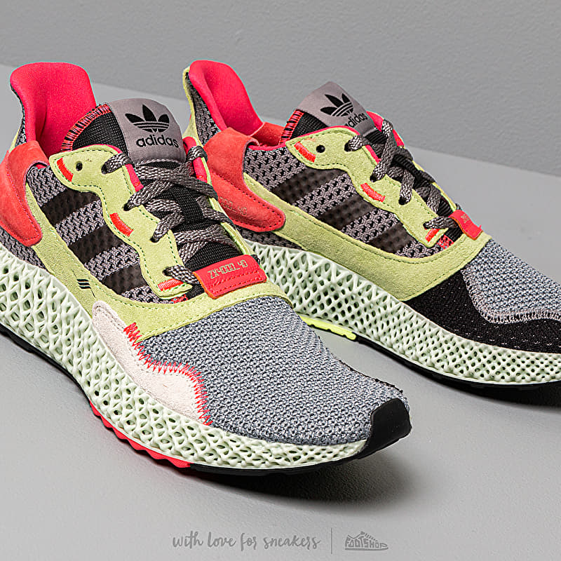 4点です adidas ZX 4000 4D Grey Three/ Core Black/ Hi-Res Yellow | Footshop