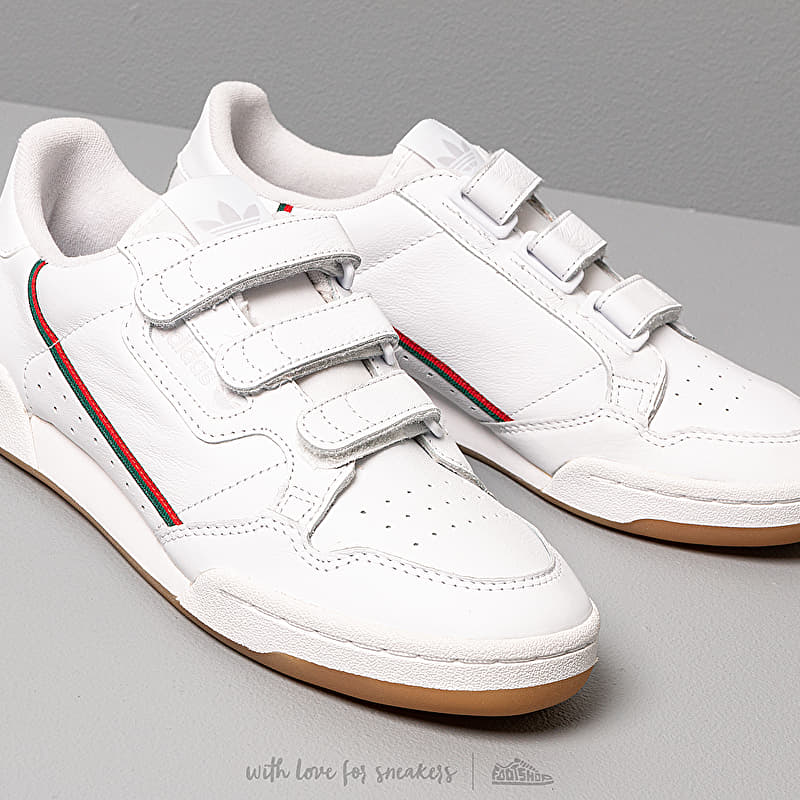 adidas Continental 80 Strap Ftw White/ Core Green/ Scarlet | Footshop