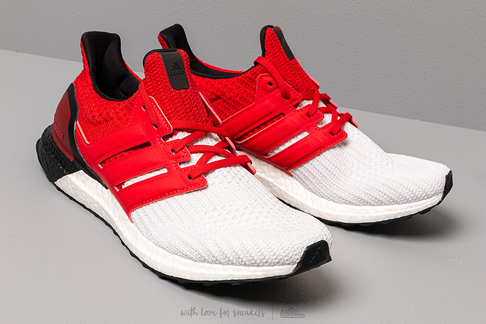 Mens adidas ultra deals boost red and white