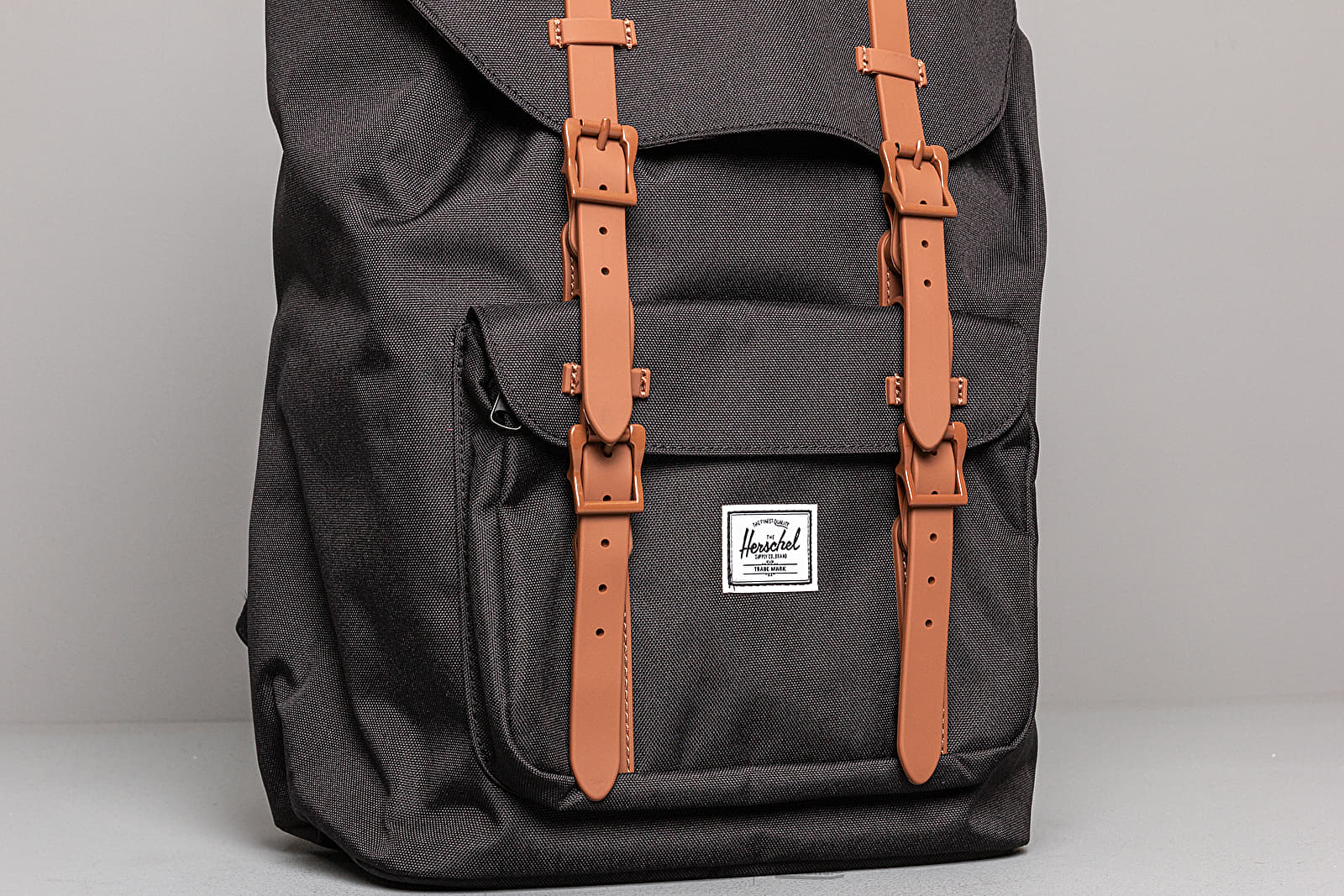 Zaini Herschel Supply Co. Little America Backpack Black/ Saddle