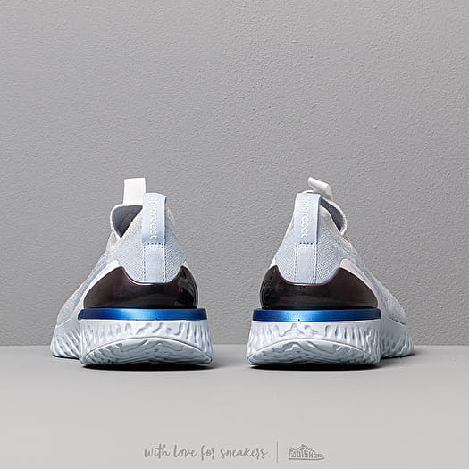 Epic phantom react flyknit white/hydrogen blue/blue tint/white 2025