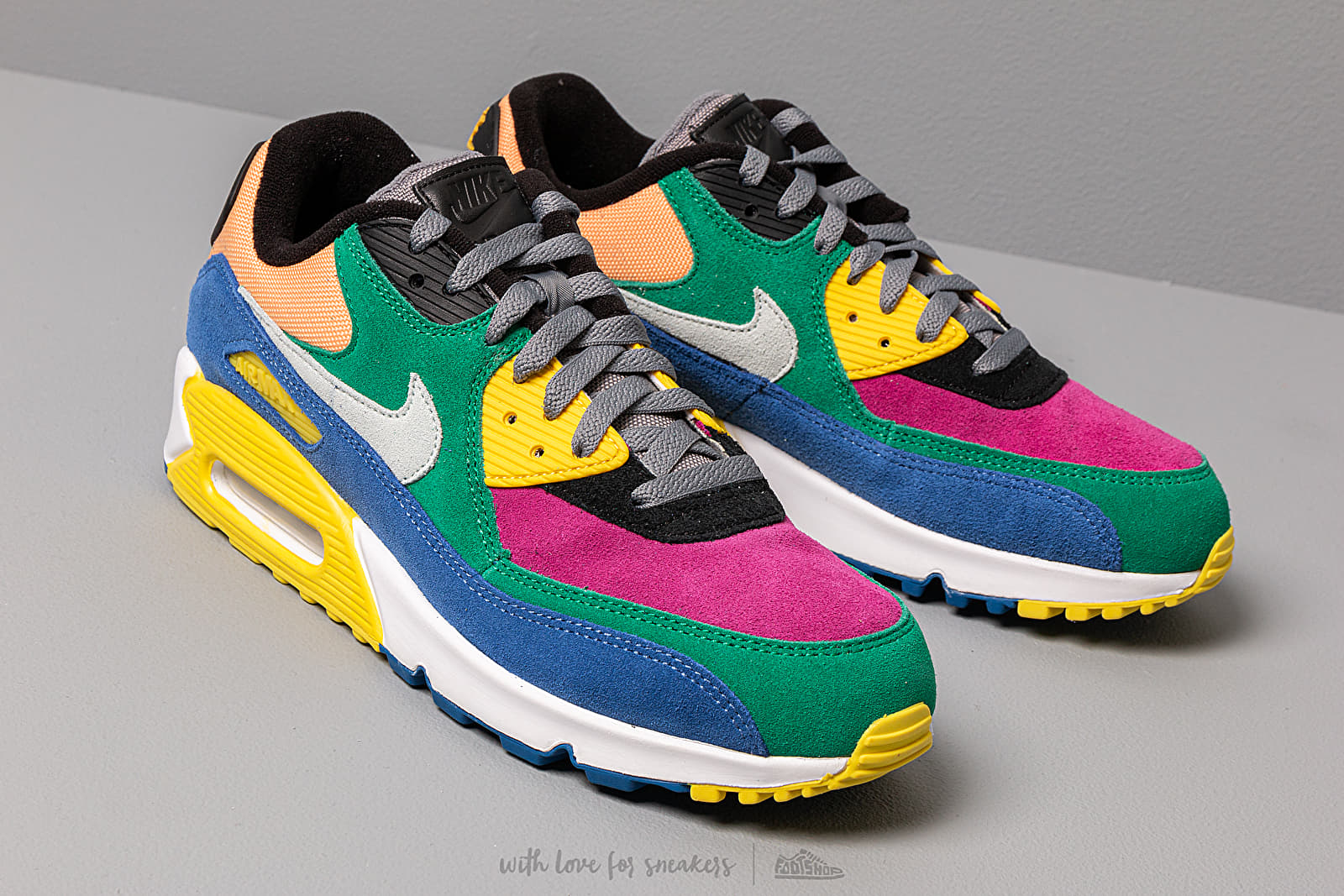 Men s shoes Nike Air Max 90 Qs Lucid Green Barely Grey Game Royal