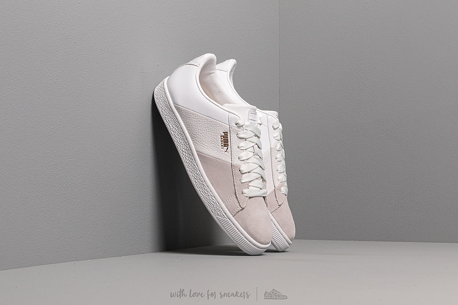Women s shoes Puma Basket Remix Wn s Puma White Puma Team Gold Footshop
