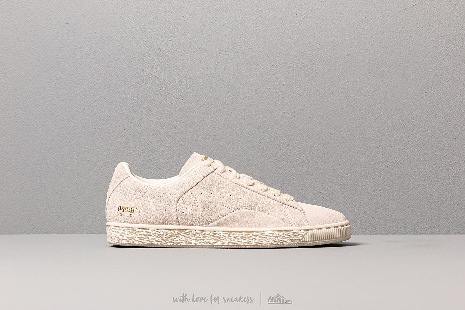 Scarpe uomo Puma Suede Notch Whisper White-Metallic Gold