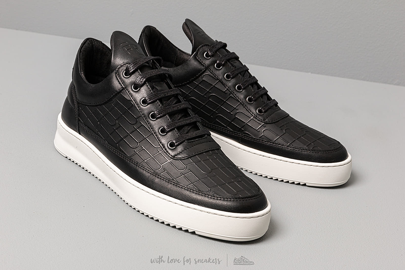 Men's shoes Filling Pieces Low Top Ripple Mono Black