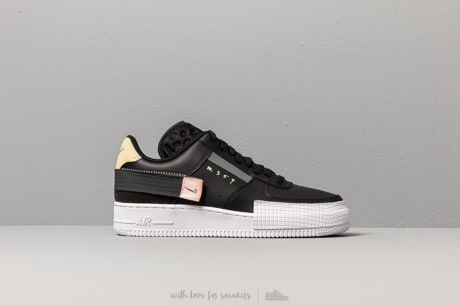 Air force 1 type black anthracite zinnia pink top