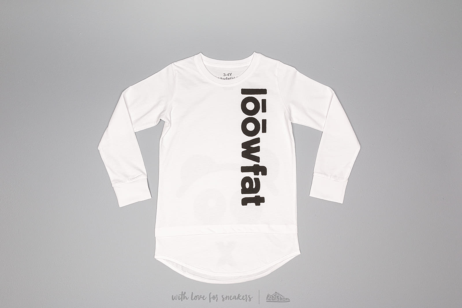 Abbigliamento bambini LoowFAT KIDS Si: Bling Long Sleeve T-Shirt White