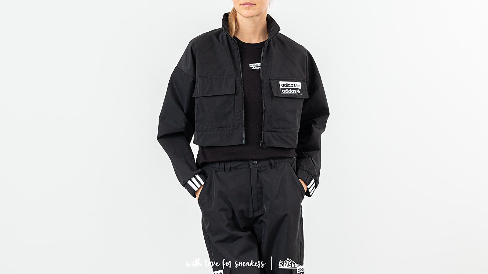 Trenerių striukės adidas Track Top Black