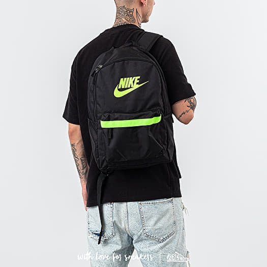 Backpacks Nike Heritage Backpack Black Black Electric Green Footshop