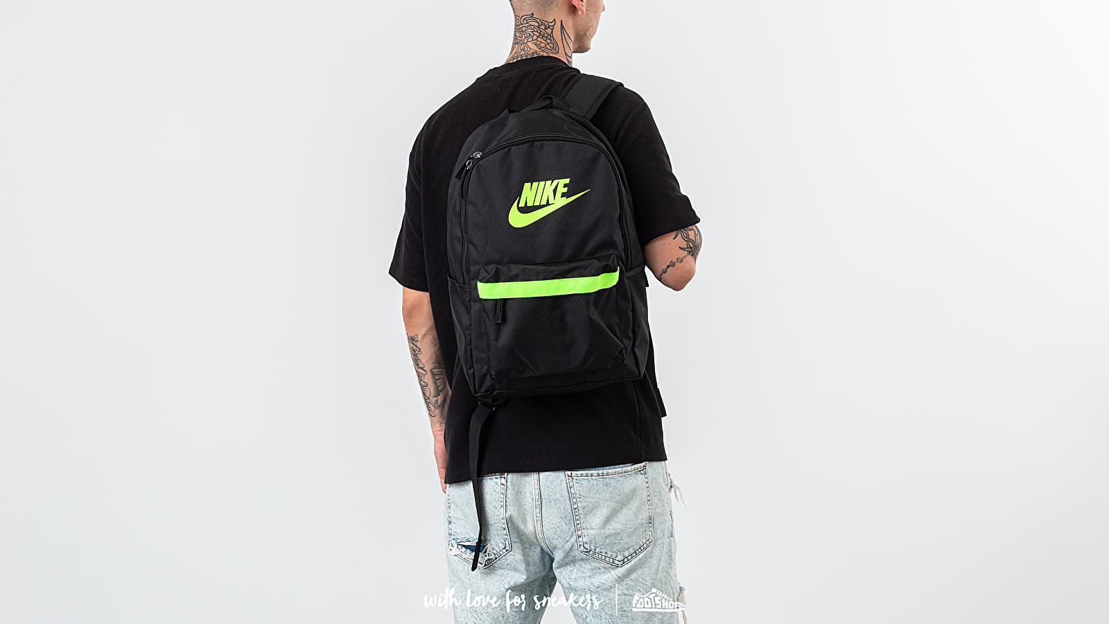 Backpacks Nike Heritage Backpack Black/ Black/ Electric Green