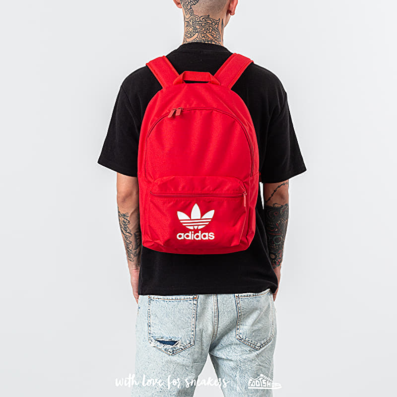 adidas classic backpack red and white Kids Gotta Have It Small School 10L | Boys & Girls, Just-Right Mini Pack, Collectible Charm, Adjustable Straps adidas Adicolor Classic Backpack -