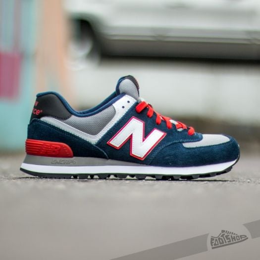 New balance 574 navy red grey clearance