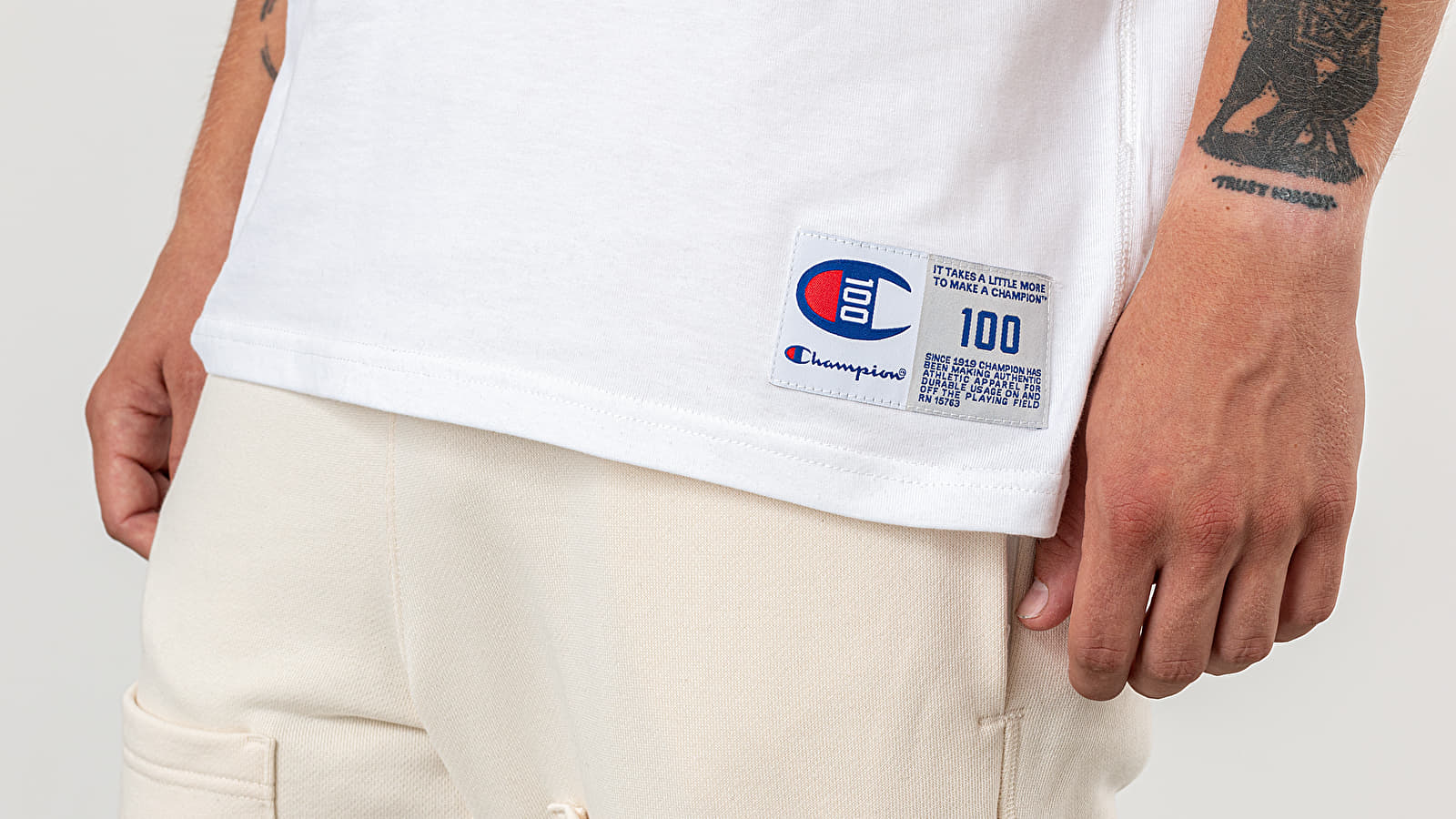 T shirts Champion 100th Aniversary Tee White Footshop