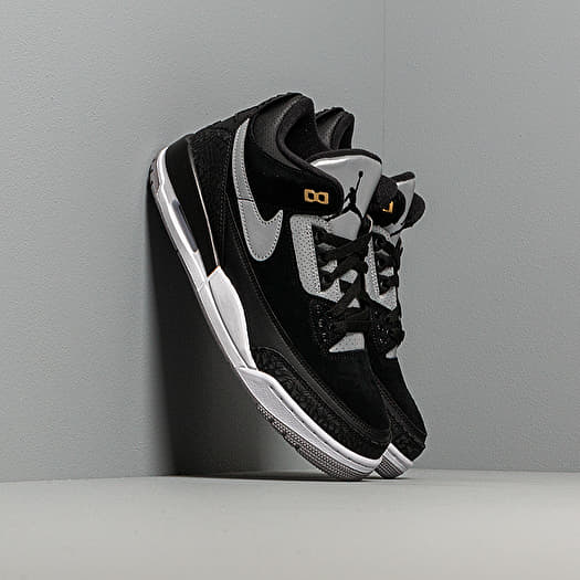 Retro 3 black cement grey shop metallic gold