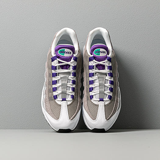 Nike air max 95 online lv8 white/court purple-emerald green
