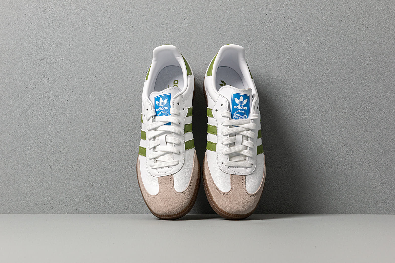 Scarpe uomo adidas Samba OG Ftw White/ Tech Olive/ Light Brown