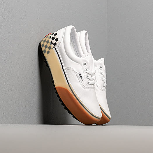 Men s shoes Vans Era Stacked White Checkerboard Footshop