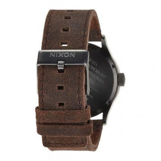 Armbanduhren Nixon Sentry Leather Gunmetal Brown Footshop
