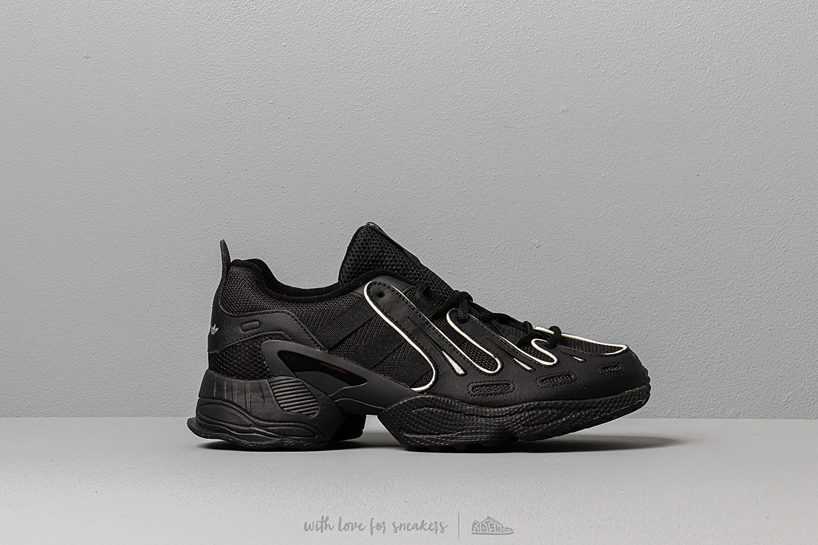 Adidas originals eqt gazelle store trainers in triple black