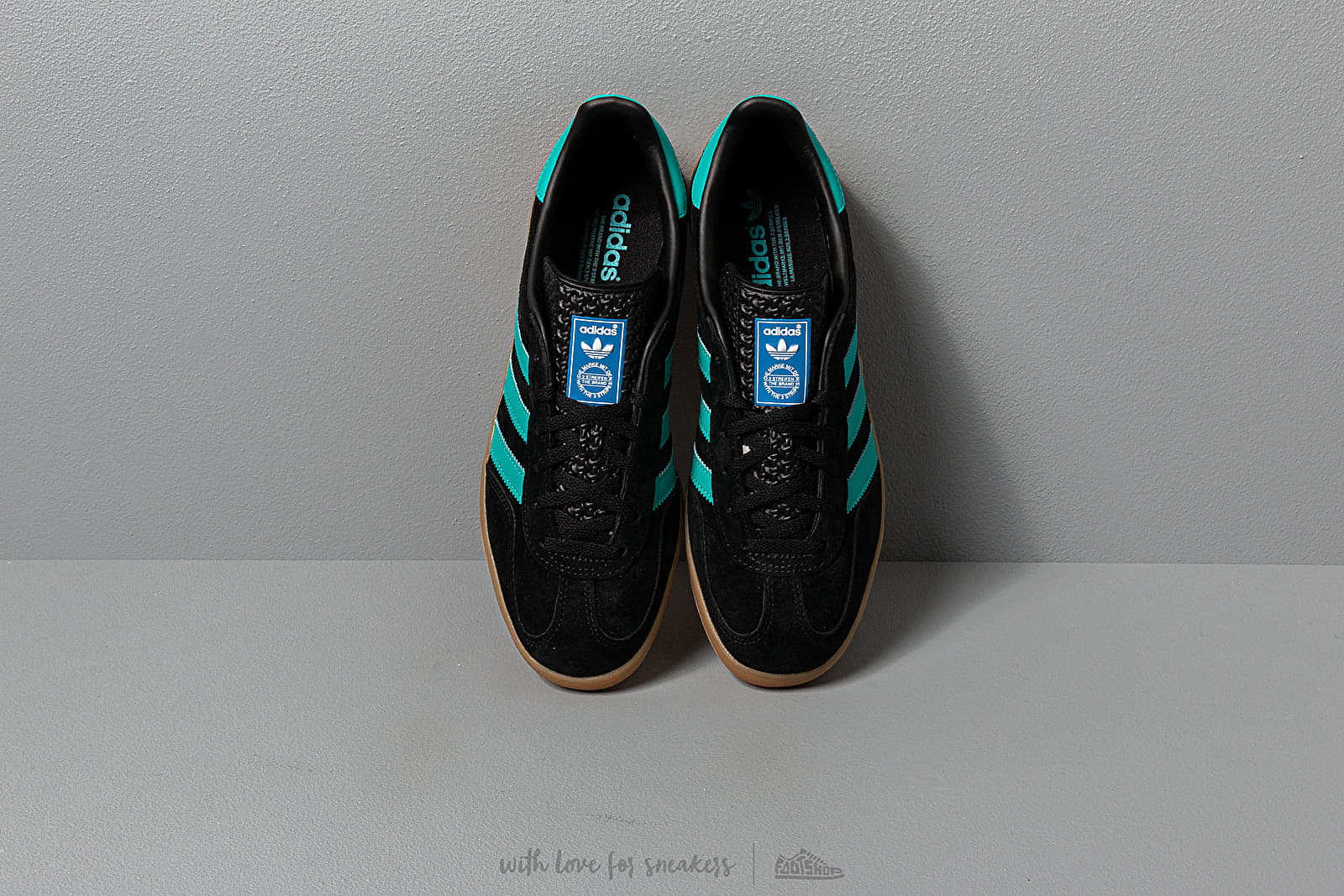Men s shoes adidas Gazelle Indoor Core Black Hi Res Aqua Ftw White Footshop