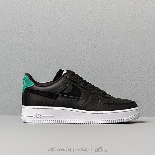 air force 1 07 trainers pure platinum black green strike
